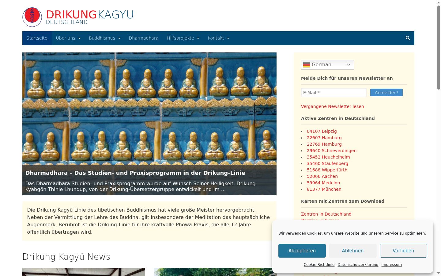 Screenshot tal-banner tal-kunsens muri qabel kwalunkwe interazzjoni