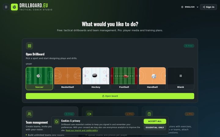 Screenshot of drillboard.de