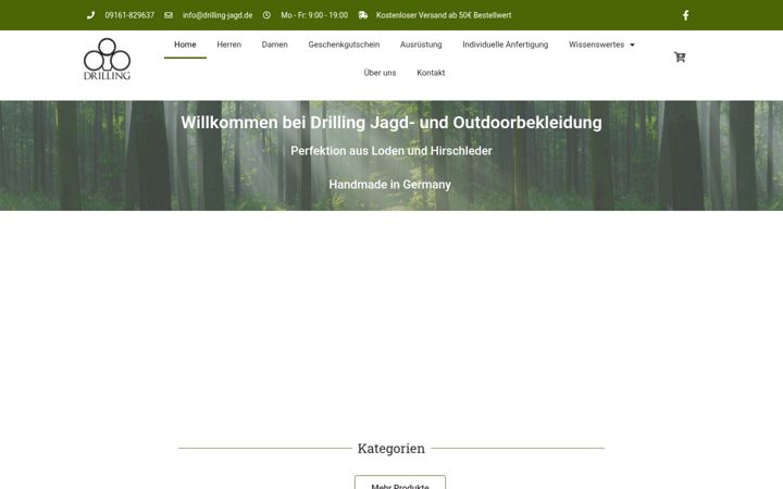 Zrzut ekranu drilling-jagd.de