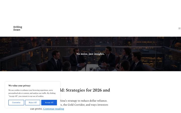 Screenshot of drillingdown.blog