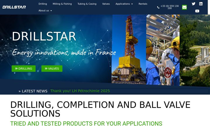 Screenshot of drillstar-industries.com