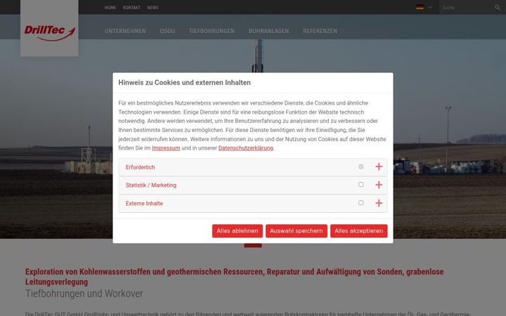Screenshot of drilltec.de