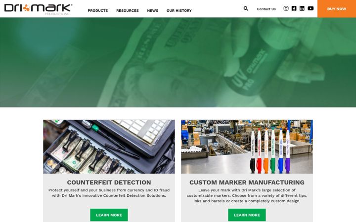 Screenshot of drimark.com