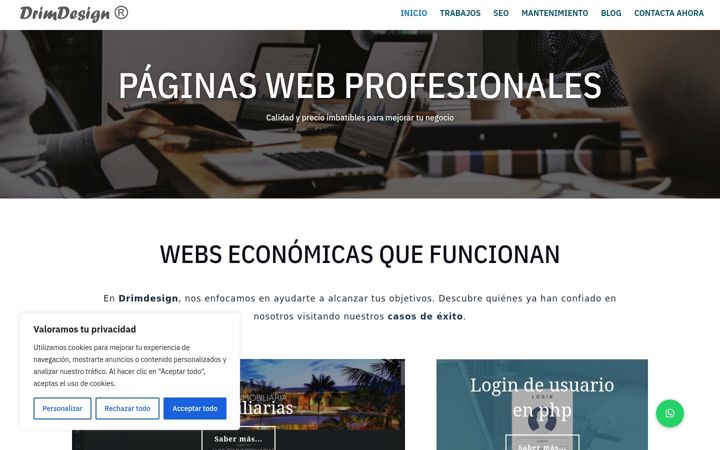 Screenshot of drimdesign.com