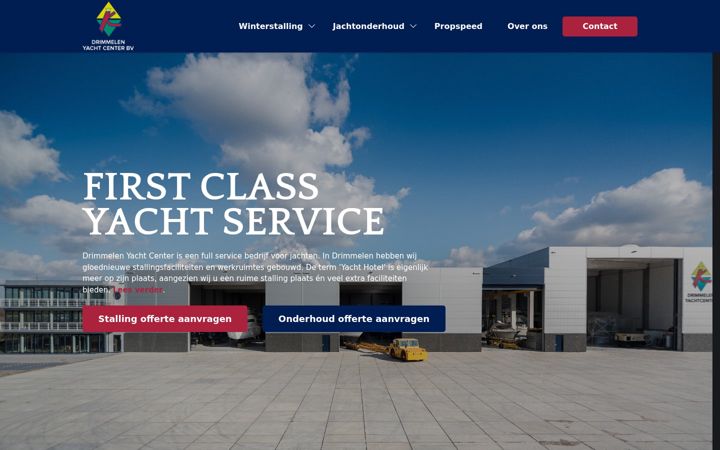 Screenshot di drimmelenyachtcenter.nl