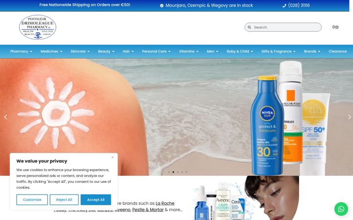 Captura de pantalla de drimoleaguepharmacy.ie