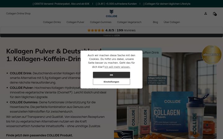 Screenshot of drink-collide.com