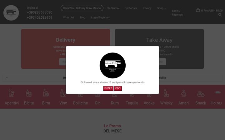 Screenshot of drink2you.net