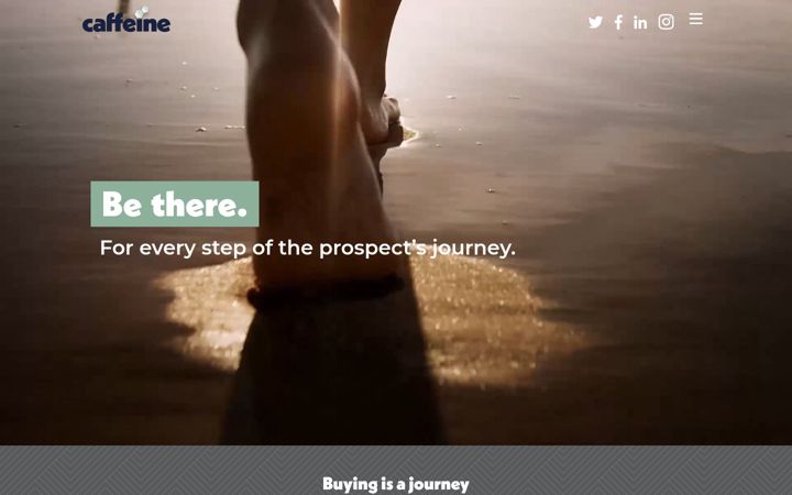 Screenshot of drinkcaffeine.com