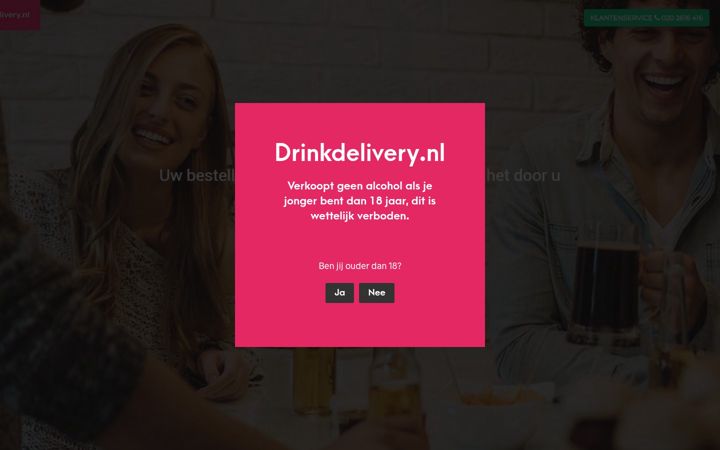 Screenshot di drinkdelivery.nl