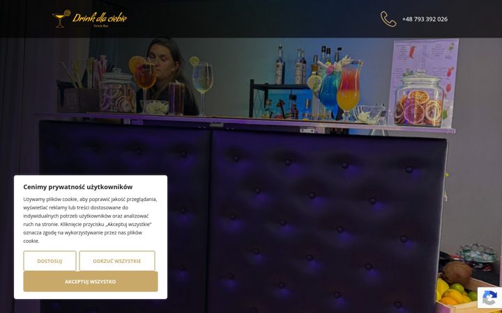 Captura de ecrã de drinkdlaciebie.pl