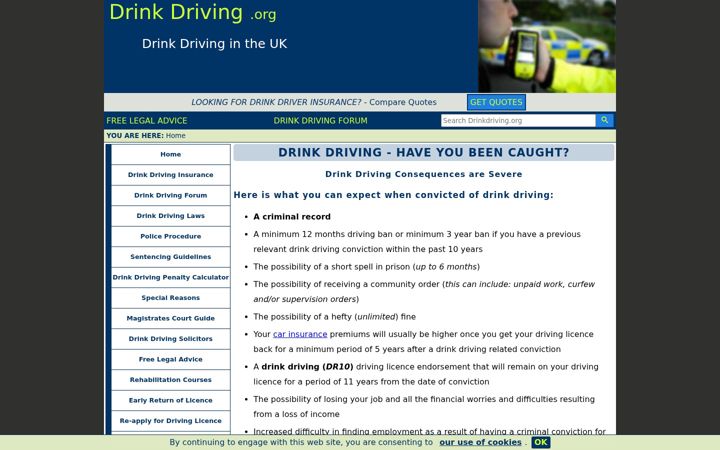 Screenshot of drinkdriving.org
