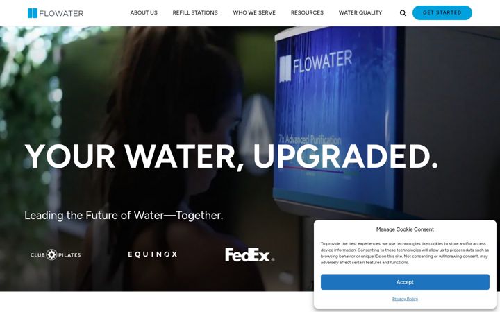 Screenshot of drinkflowater.com