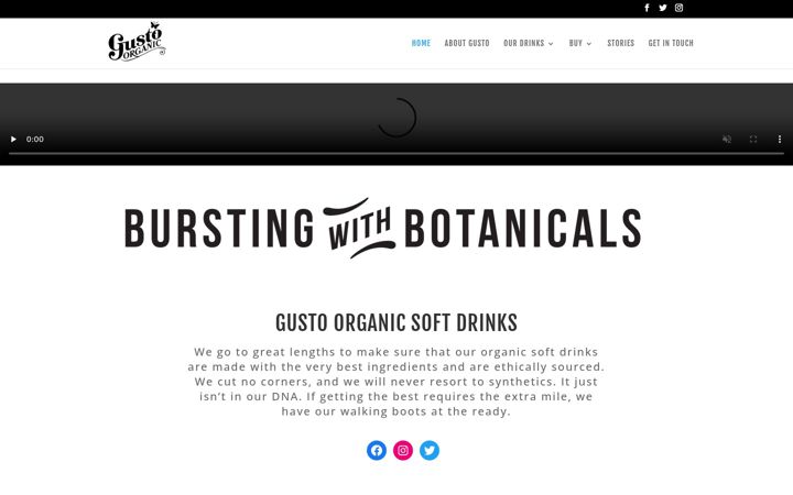 Screenshot of drinkgusto.com