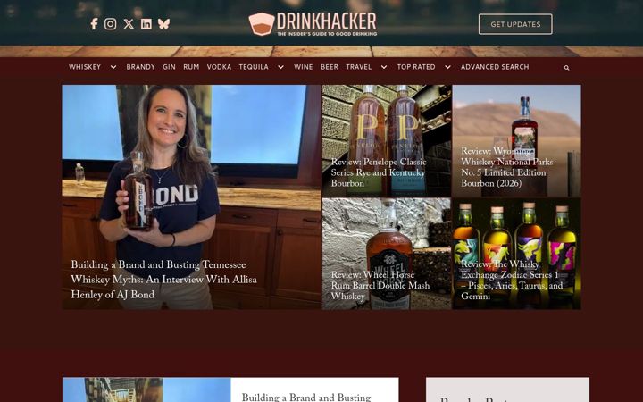 Screenshot of drinkhacker.com