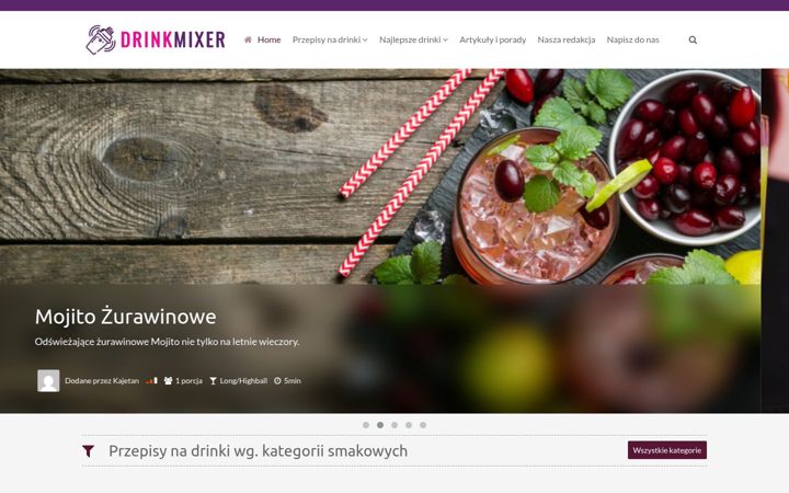 Captura de ecrã de drinkmixer.pl