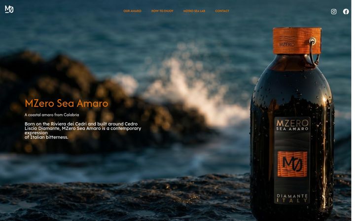 Screenshot of drinkmzero.com