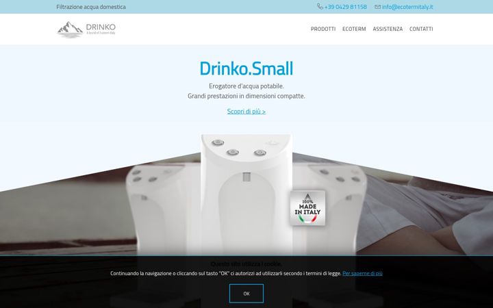 Screenshot of drinkoitaly.com