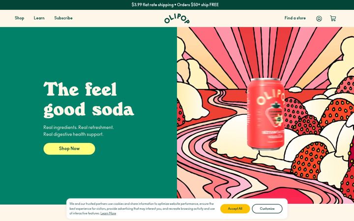 Screenshot of drinkolipop.com