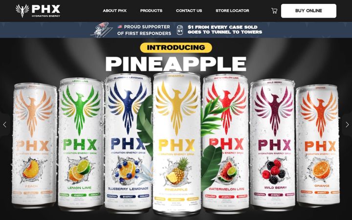 Screenshot of drinkphx.com