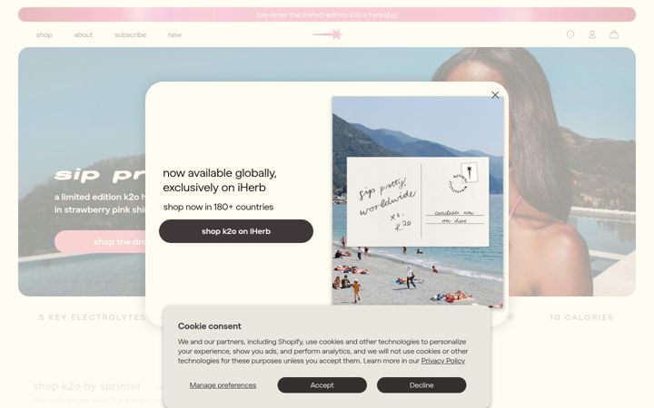 Screenshot of drinksprinter.com