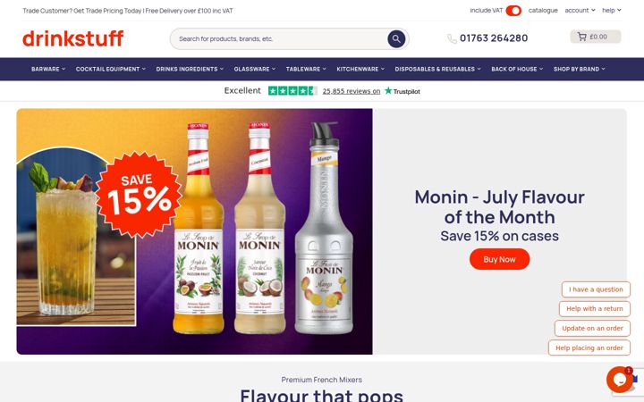 Screenshot of drinkstuff.com