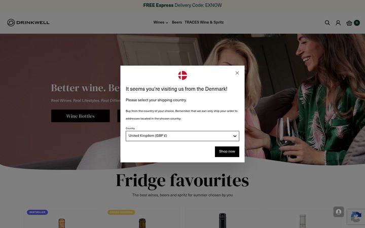 Screenshot of drinkwelluk.com