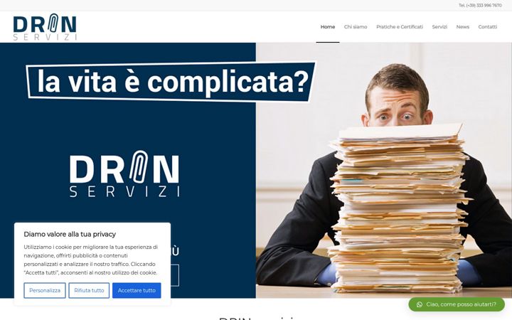 Screenshot of drinservizi.it