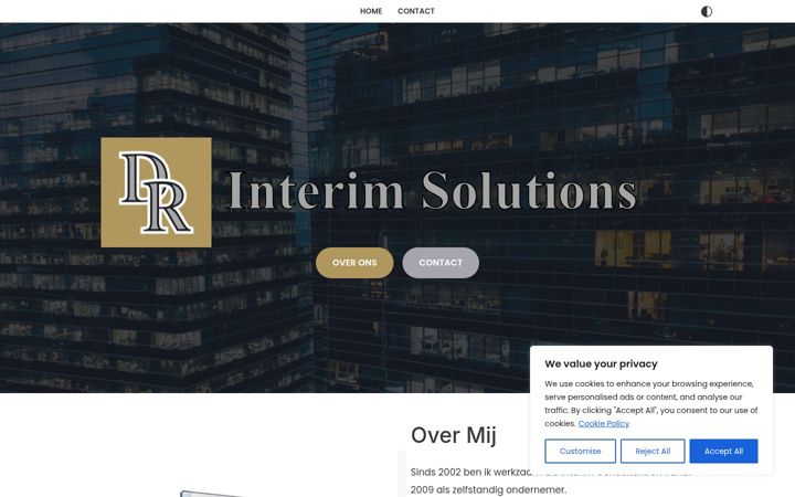 Screenshot di drinterimsolutions.nl