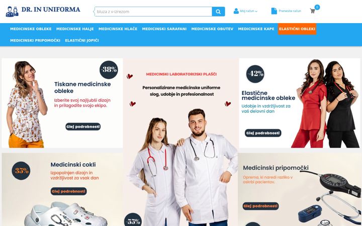 Snimka zaslona za drinuniforma.si