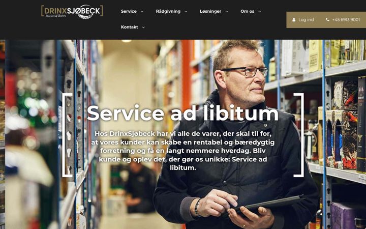Screenshot of drinx.dk