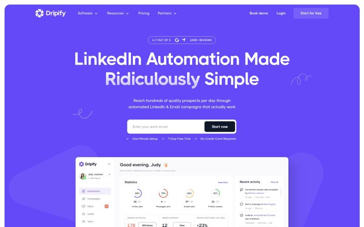 Screenshot of dripify.com