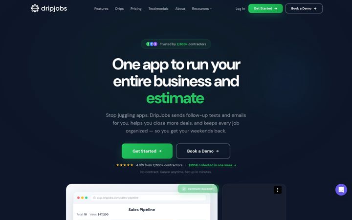 Screenshot of dripjobs.com