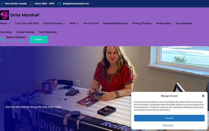 Screenshot of dritamarshall.com