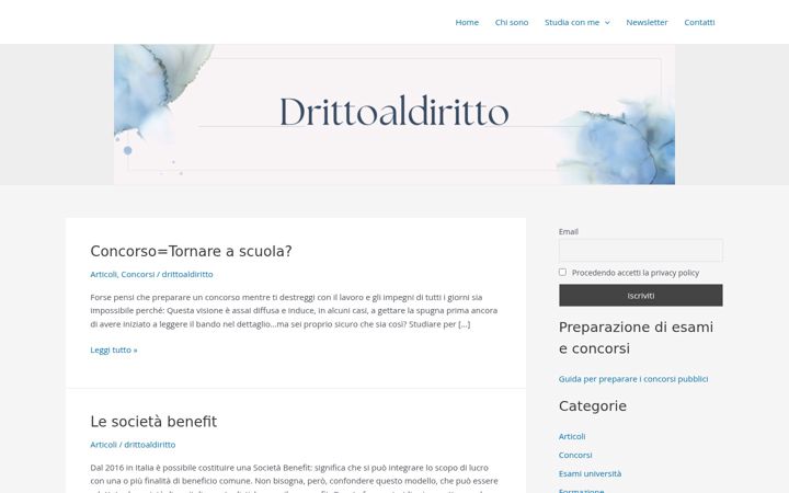 Screenshot of drittoaldiritto.it