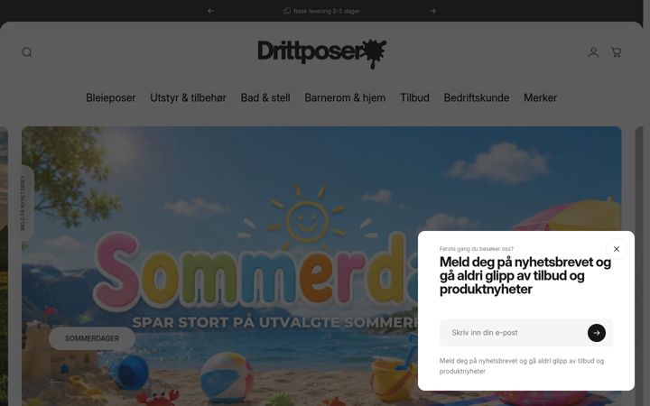 Kuvakaappaus sivustosta drittposer.no