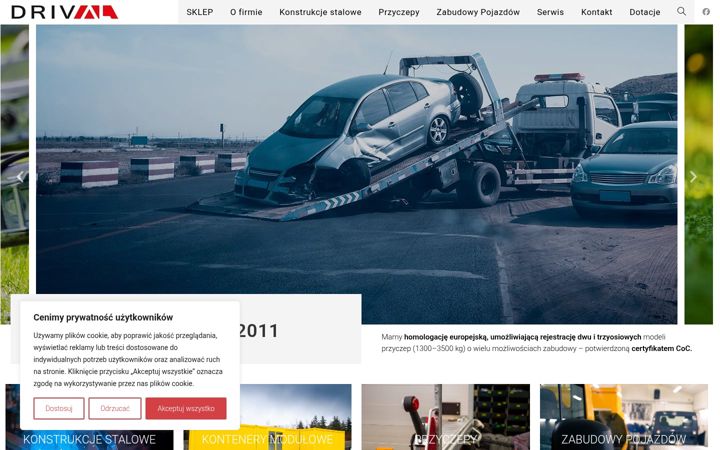 Captura de ecrã de drival.pl