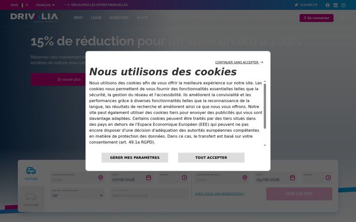 Screenshot of drivalia.fr