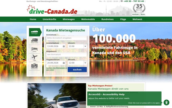 Screenshot of drive-canada.de