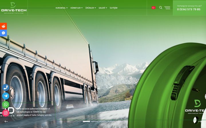 Screenshot stránky drive-tech.com.tr