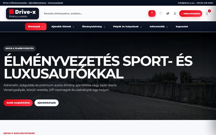 Kuvakaappaus sivustosta drive-x.eu