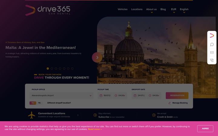 Screenshot of drive365.rent