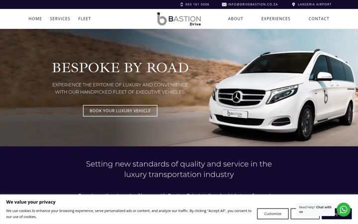 Screenshot of drivebastion.co.za