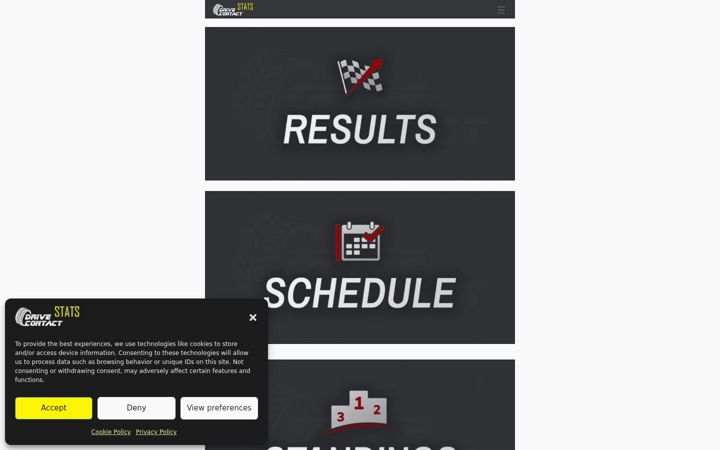 Screenshot of drivecontactstats.com
