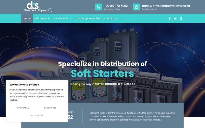 Screenshot di drivecontrolsystems.co.za