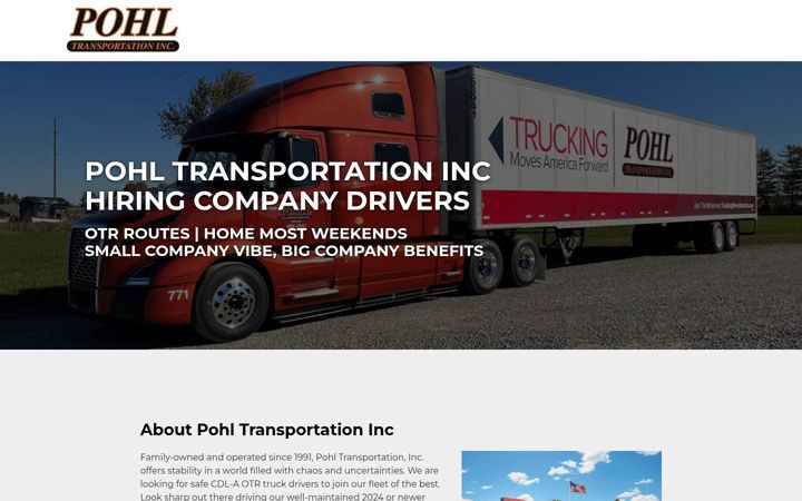 Screenshot of driveforpohltransportation.com
