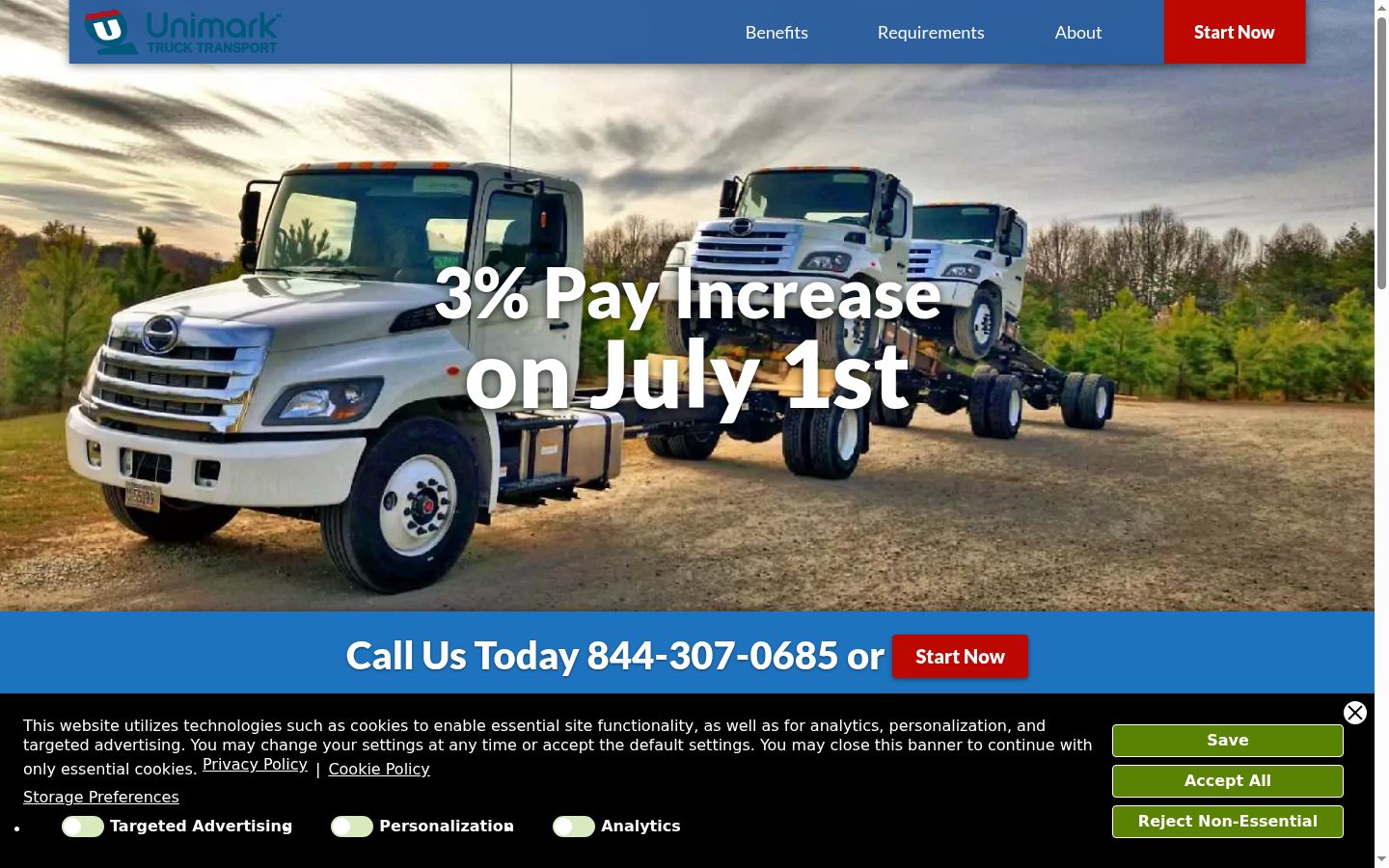 Snímek obrazovky baneru souhlasu zobrazeného před jakoukoli interakcí
