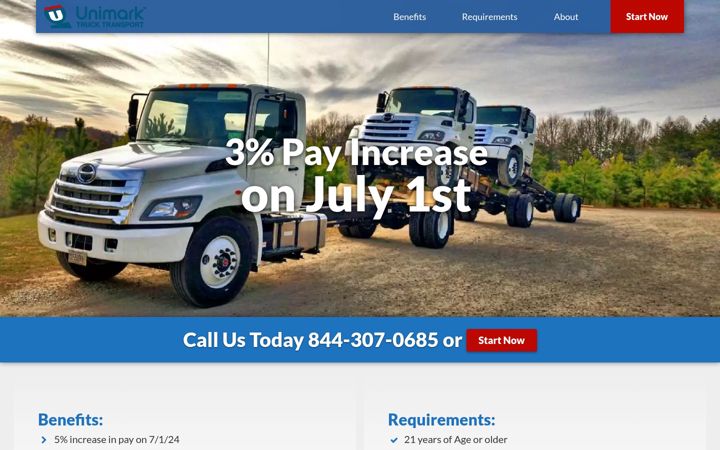 Screenshot of driveforunimark.com