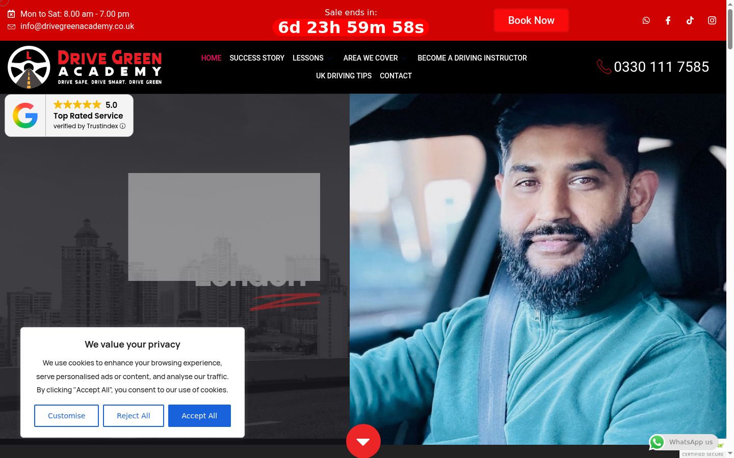 Snímek obrazovky baneru souhlasu zobrazeného před jakoukoli interakcí
