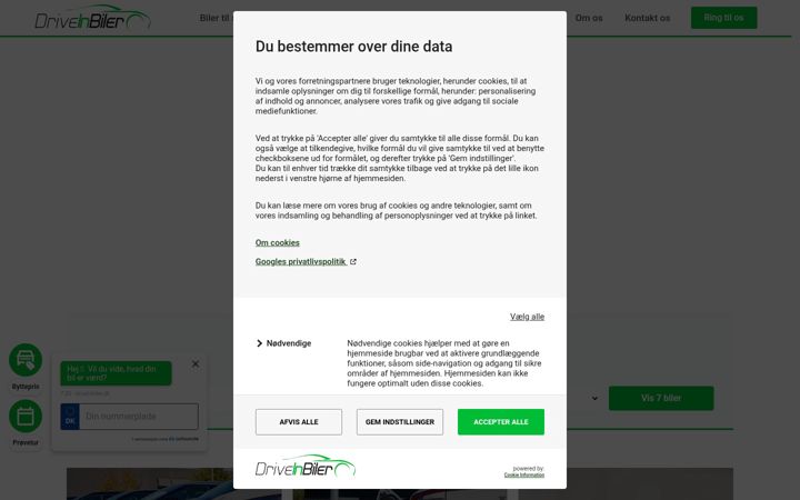 Screenshot του driveinbiler.dk